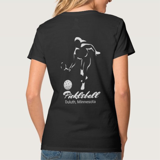 Pickleballの女性 Tシャツ (裏面)