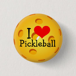 Pickleballの小型ボタン: 私はPickleballを愛します 缶バッジ