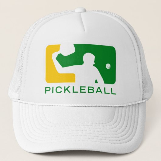 Pickleballの帽子: メジャーリーグ(緑か黄色) キャップ (正面)