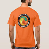 Pickleballの恋人1の螺線形のTieDyeの証明されたTシャツ Tシャツ (裏面)