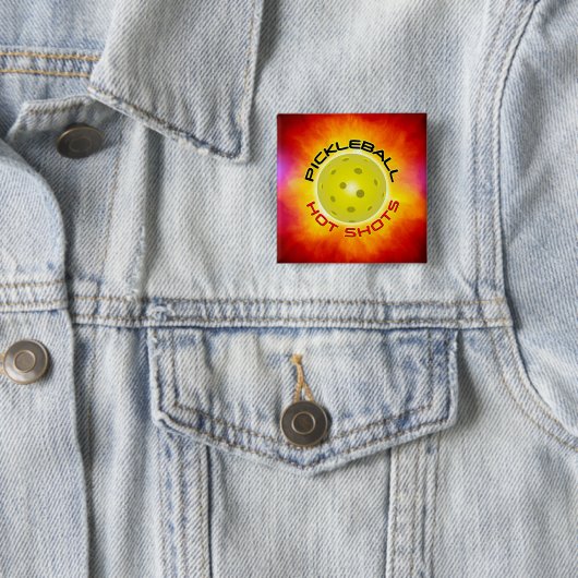 Pickleballの熱い打撃1ボタン 缶バッジ (インサイチュ)