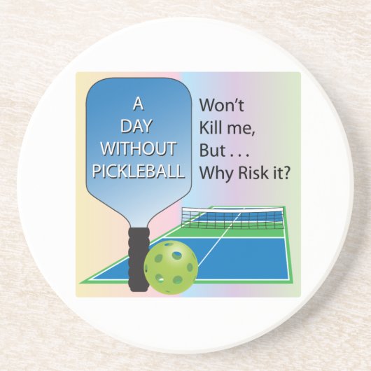 Pickleballの砂岩コースターのない日 コースター (正面)
