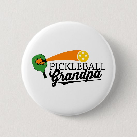 Pickleballの祖父 缶バッジ (正面)