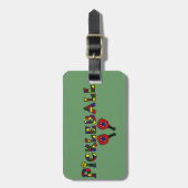 Pickleballの芸術の手紙 ラゲッジタグ (正面縦)