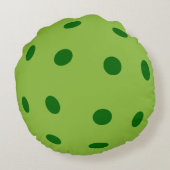Pickleballの装飾的な緑のギフト ラウンドクッション (裏面)