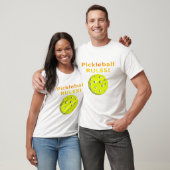 Pickleballの規則! 黄色い球の黄色文字を使って tシャツ (ユニセックス)
