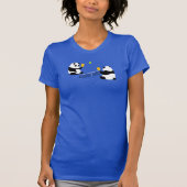 PickleballのTシャツ: "Pickleballパンダ"の(青) Tシャツ (正面)