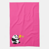 Pickleballはタオルを遊ばします: "Pickleballパンダ"の キッチンタオル (縦)
