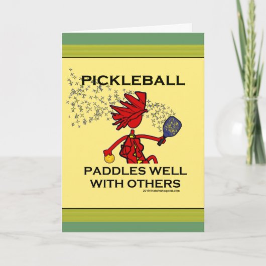 Pickleballは他とよく漕ぎます カード (正面)
