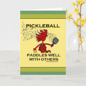 Pickleballは他とよく漕ぎます カード (黄色い花)