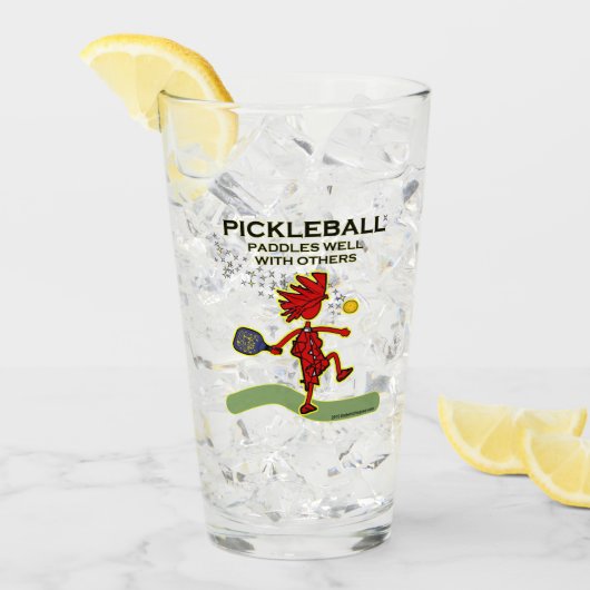 Pickleballは他とよく漕ぎます タンブラーグラス (アイス正面)