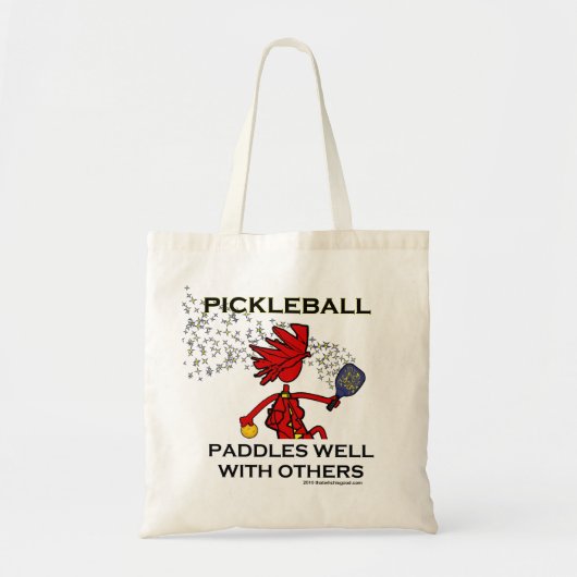 Pickleballは他とよく漕ぎます トートバッグ (正面)