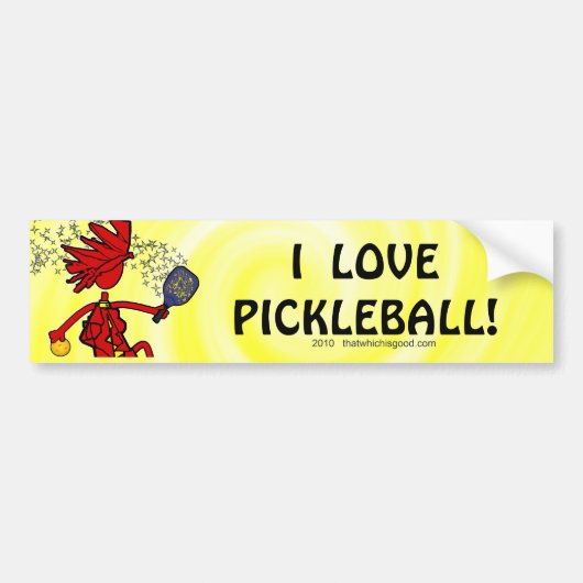Pickleballは他とよく漕ぎます バンパーステッカー (正面)