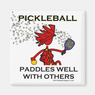 Pickleballは他とよく漕ぎます マグネット