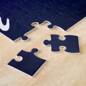 Pickleballは名前Blue Backgroundでパーソナライズ ジグソーパズル (側面)