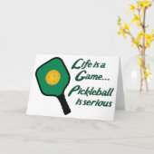 Pickleballは深刻 カード (黄色い花)