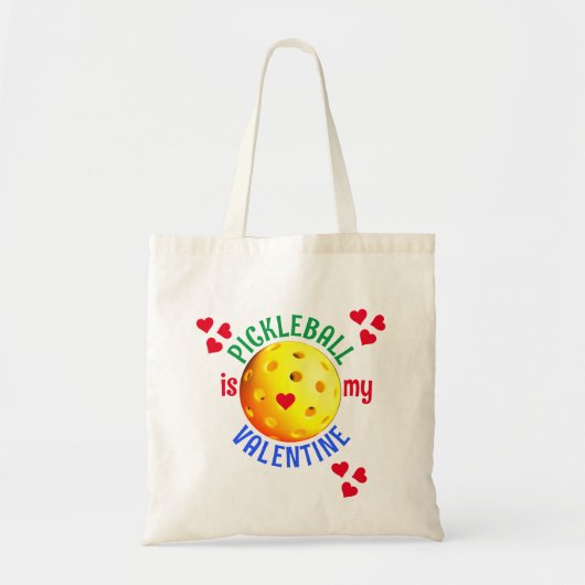 PICKLEBALLは私のバレンタイン トートバッグ (正面)