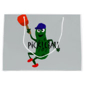 Pickleballを遊ぶおもしろいなピクルス ラージペーパーバッグ (正面)