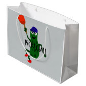Pickleballを遊ぶおもしろいなピクルス ラージペーパーバッグ (裏面アングル)