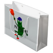 Pickleballを遊ぶおもしろいなピクルス ラージペーパーバッグ (正面アングル)