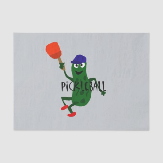 Pickleballを遊ぶおもしろいなピクルス 薄葉紙 (正面)