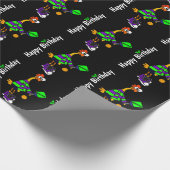 Pickleballを遊んでいるおもしろいなゴム製鶏 ラッピングペーパー (角)