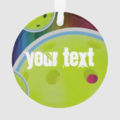 PickleballカスタマイズパーソナライズPickle Ballおもしろい オーナメント (裏面)