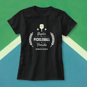 Pickleballカスタムなクラブは都市名前の国家を加えます Tシャツ