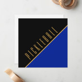PICKLEBALLクラッシー王室のブルーブラックカラーブロック ノートカード (正面/裏面インサイチュ)