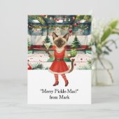 PICKLEBALLクリスマスと文字「メリーPickle-Mas!」 シーズンカード (スタンド正面)