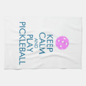 Pickleballタオルは"平静を保ち、遊びますPickleball "を キッチンタオル (横)