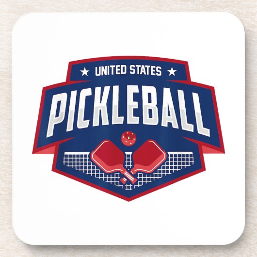 PickleballチームのサポートPickleball Player USA コースター (正面)