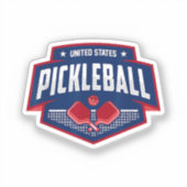 PickleballチームのサポートPickleball Player USA シール (正面)