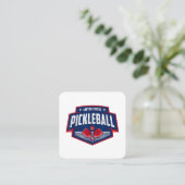 PickleballチームのサポートPickleball Player USA スクエア名刺 (スタンド正面)