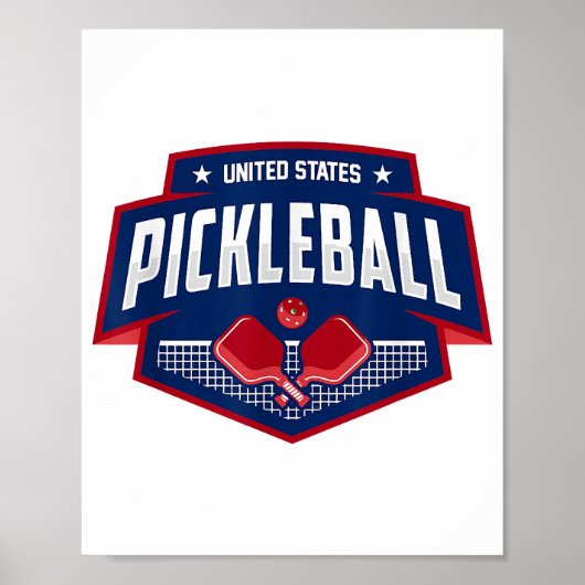 PickleballチームのサポートPickleball Player USA ポスター (正面)
