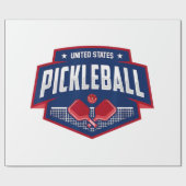 PickleballチームのサポートPickleball Player USA ラッピングペーパー (フラット)