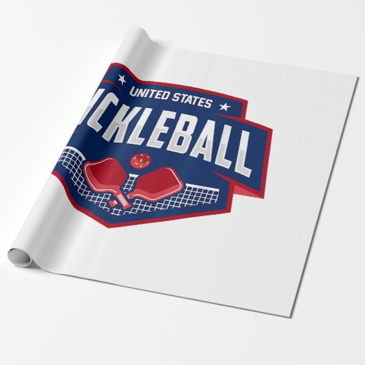 PickleballチームのサポートPickleball Player USA ラッピングペーパー (アンロールド)