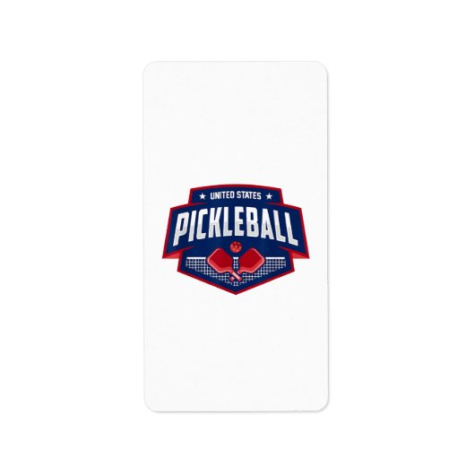 PickleballチームのサポートPickleball Player USA ラベル (正面)