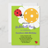 PickleballデイジーB'day invitation + RSVPカード カード (正面)