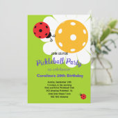 PickleballデイジーB'day invitation + RSVPカード カード (スタンド正面)