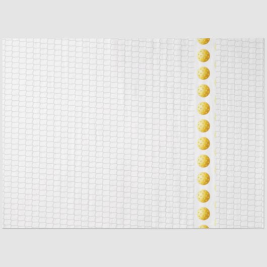 PICKLEBALLネットスポーツチームイエローボールおもしろい 薄葉紙 (正面)