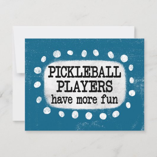 Pickleballプレイヤーは追加のおもしろいグリーティングカードを持つ カード (正面)