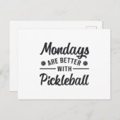 Pickleballプレーヤーのギフトで月曜日が良い ポストカード (正面/裏面)