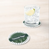 PickleballプレーヤーのDinkのパーティー ラウンドペーパーコースター (インサイチュ)