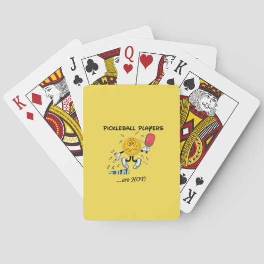 Pickleballプレーヤーは熱いカードです トランプ (裏面)