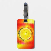 Pickleballホットショット1イメージオプションラゲッジタグ ラゲッジタグ (裏面縦)