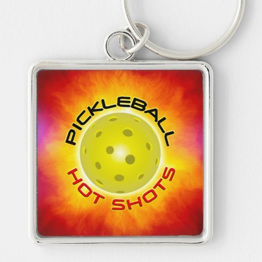 Pickleballホットショット1 Keychain キーホルダー (正面)