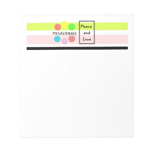 Pickleballメモ帳。Pickleball おもしろいメモ帳。 ノートパッド (正面)