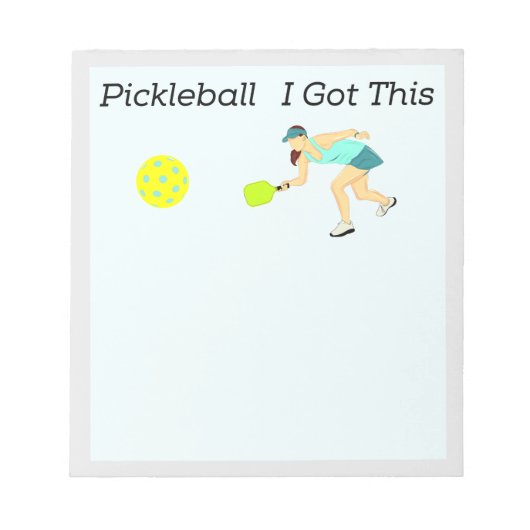 Pickleballメモ帳。Pickleball おもしろいメモ帳。 ノートパッド (正面)