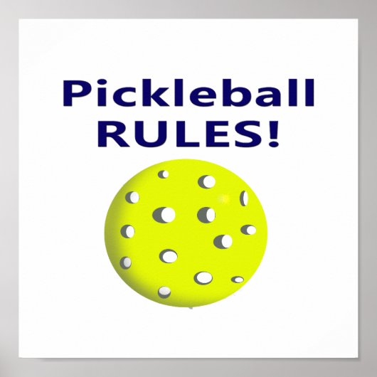 pickleballルールブルー文字版 ポスター (正面)